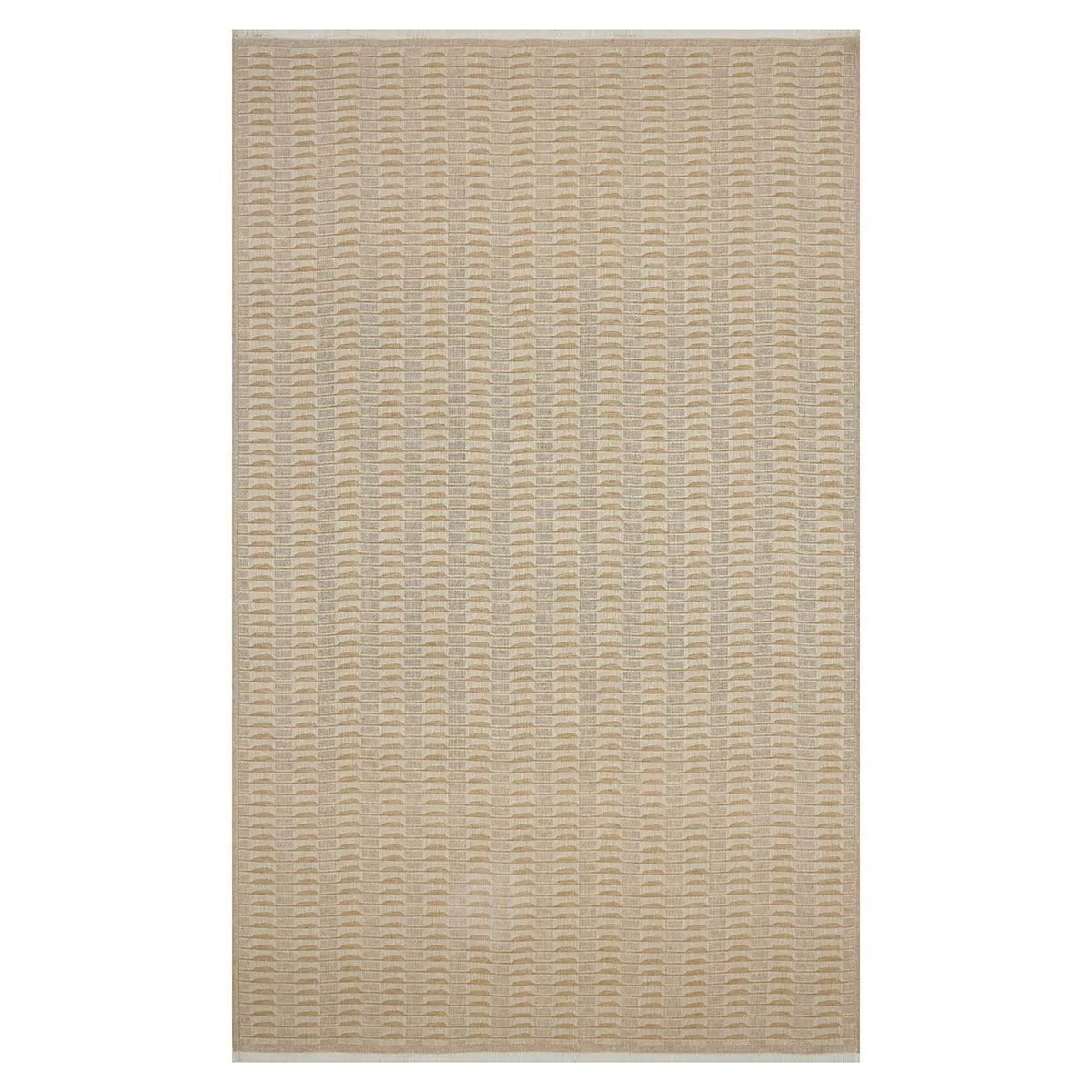 Casual Beige Nomad Tablecloth by Le Jacquard Français