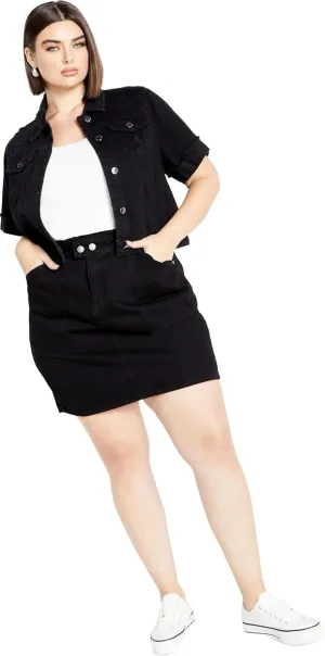 City Chic Women's Plus Size Cali Denim Skirt