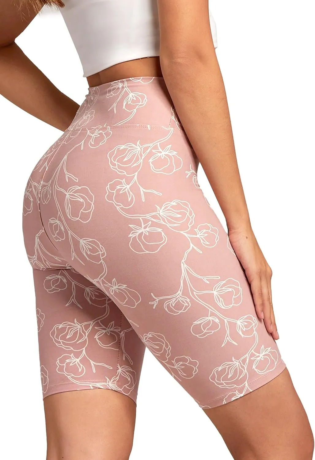 Conceited High Waisted Ultra Soft Leggings for Women - Capri Length and Biker Shorts - Available in Plus Size