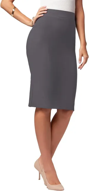 Conceited Skirts for Women - Stretch Pencil Skirt - Wear to Work - Pull On - Midi Length in Regular and Plus Size