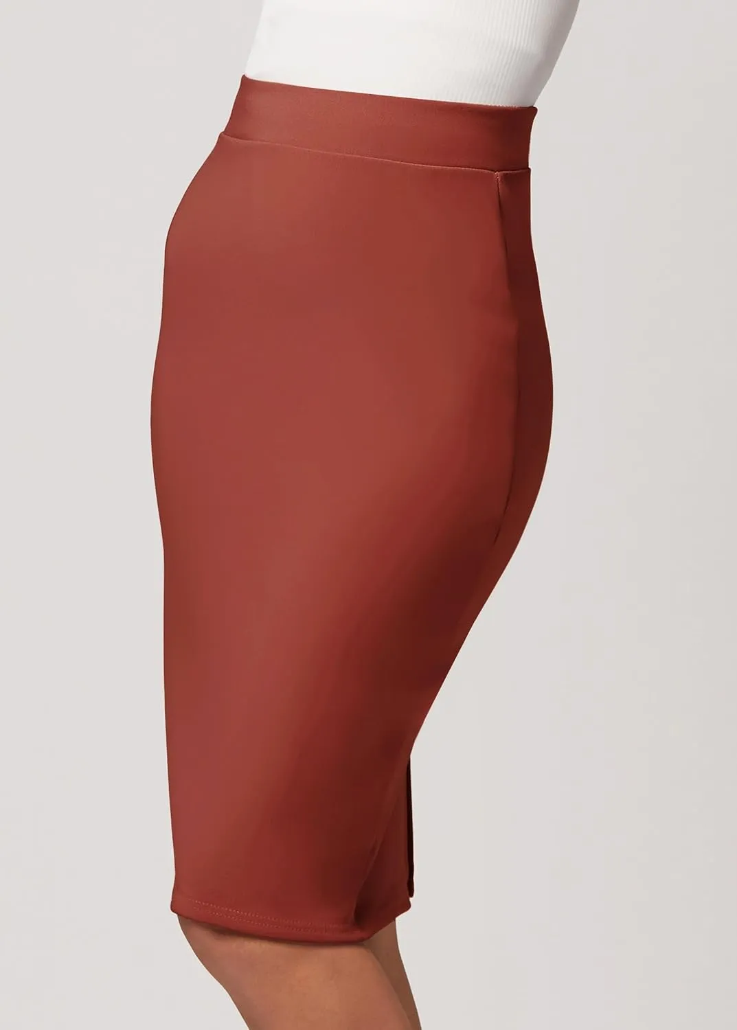 Conceited Skirts for Women - Stretch Pencil Skirt - Wear to Work - Pull On - Midi Length in Regular and Plus Size