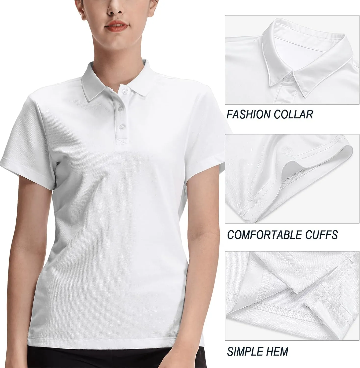 Custom Polo Shirt for Women Customized Golf T Shirts Design Your Own Personalized Tee Embroidered Text Photo Logo