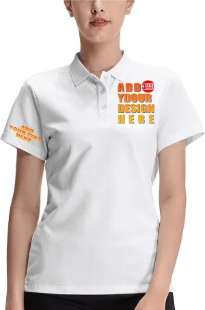 Custom Polo Shirt for Women Customized Golf T Shirts Design Your Own Personalized Tee Embroidered Text Photo Logo