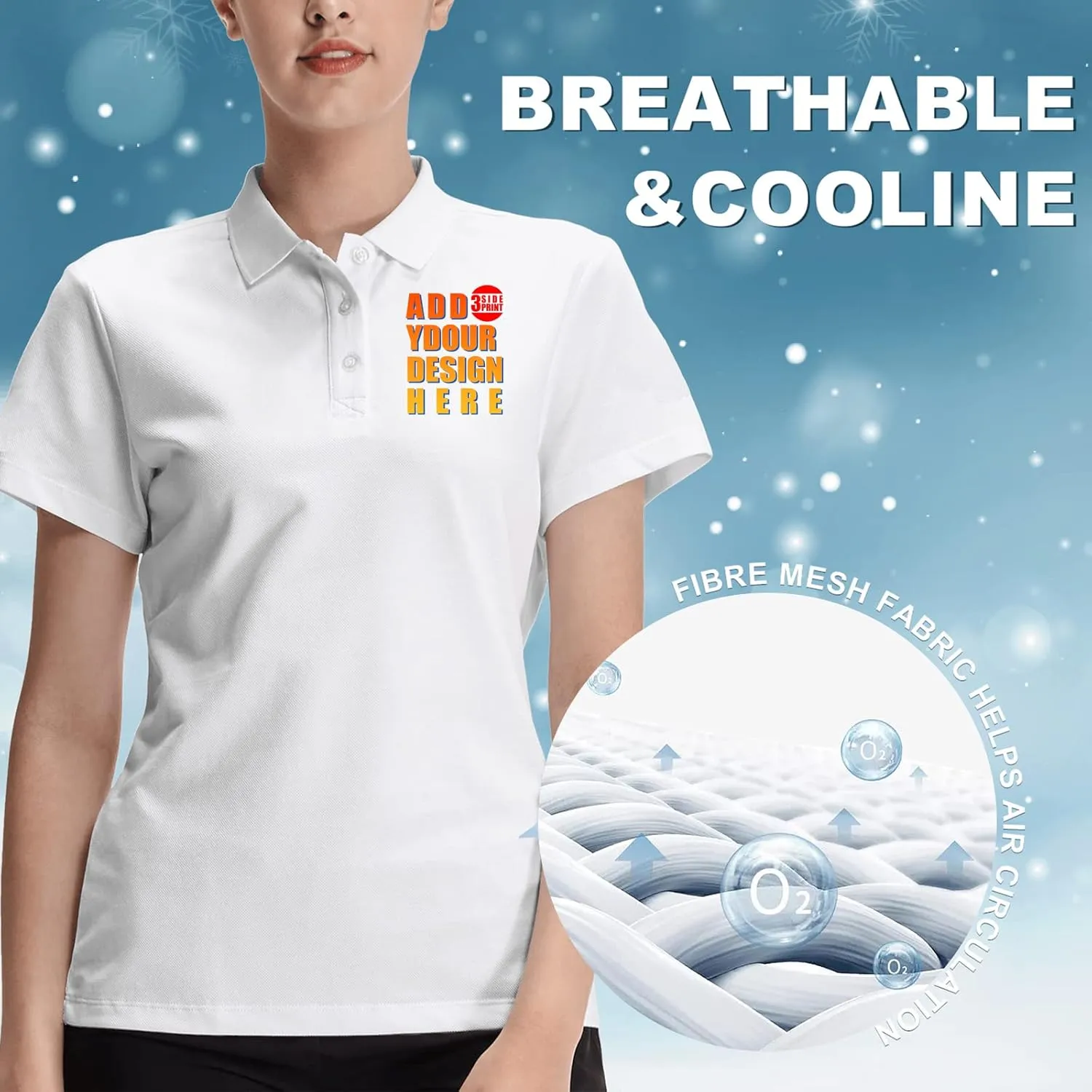 Custom Polo Shirt for Women Customized Golf T Shirts Design Your Own Personalized Tee Embroidered Text Photo Logo