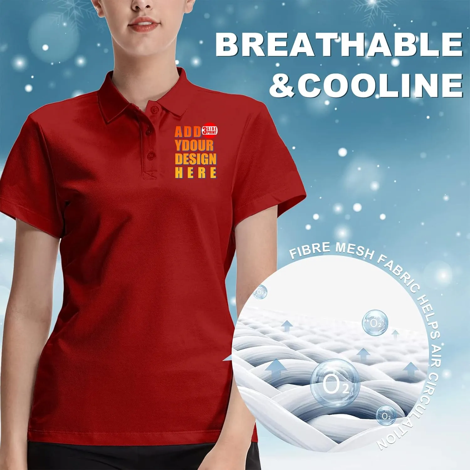 Custom Polo Shirt for Women Customized Golf T Shirts Design Your Own Personalized Tee Embroidered Text Photo Logo