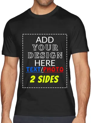 Custom T Shirts for Men Women, Personalized Funny Shirt Design with Your Name Logo Text Print, Design Your Own Shirts