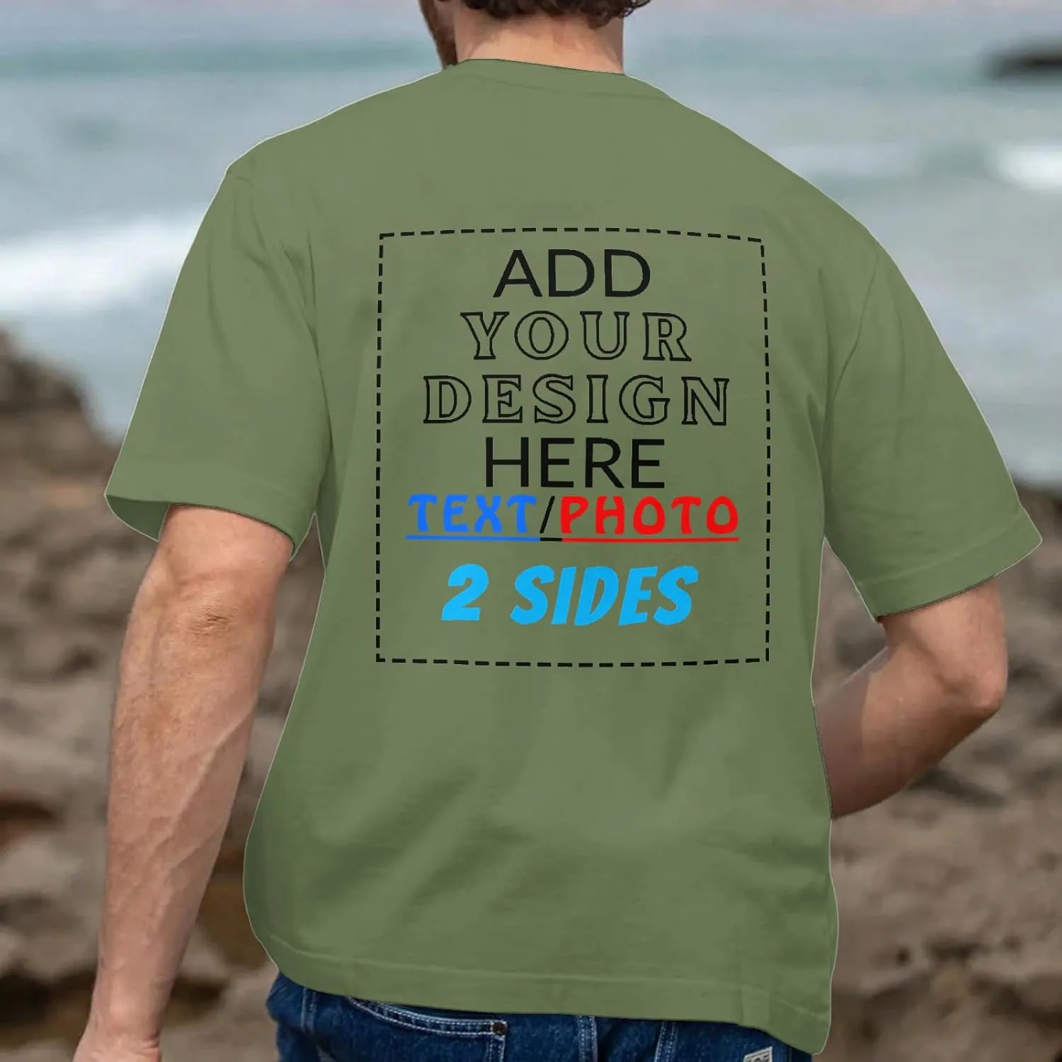 Custom T Shirts for Men Women, Personalized Funny Shirt Design with Your Name Logo Text Print, Design Your Own Shirts