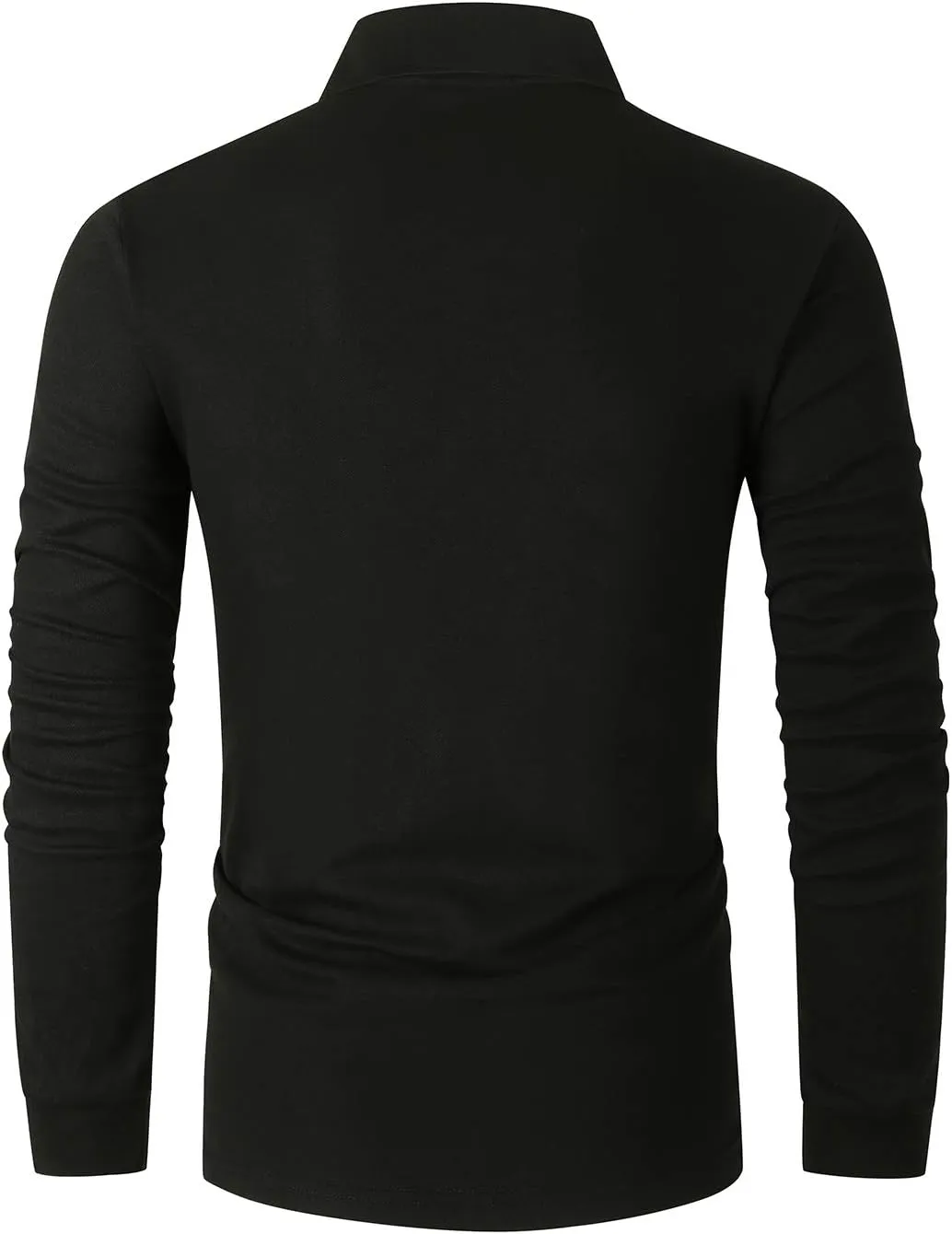 GHYUGR Men's Long Sleeve Polos Contrasting Colors Design Golf T-Shirt Casual Polo Shirts