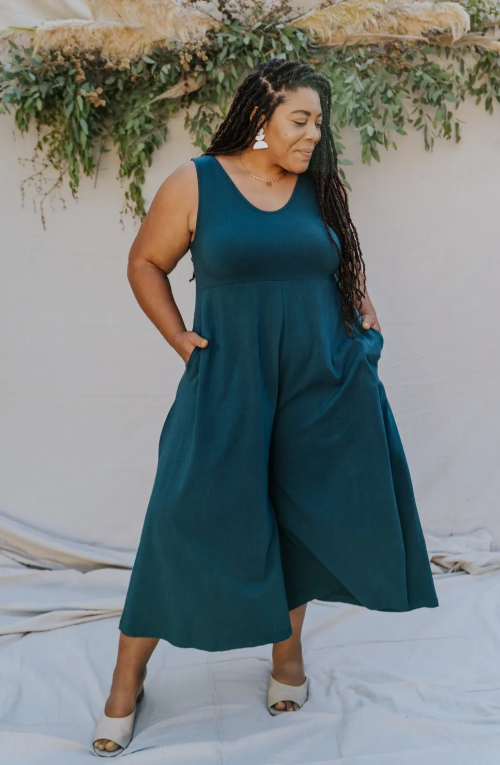 Lakeside Wide Leg Jumpsuit - Rich Teal