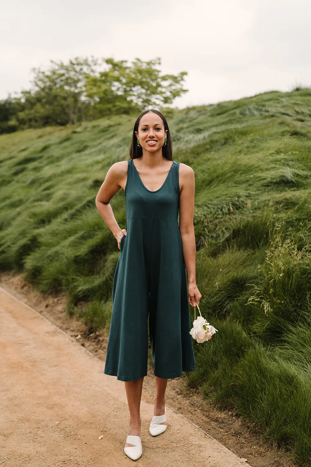 Lakeside Wide Leg Jumpsuit - Rich Teal