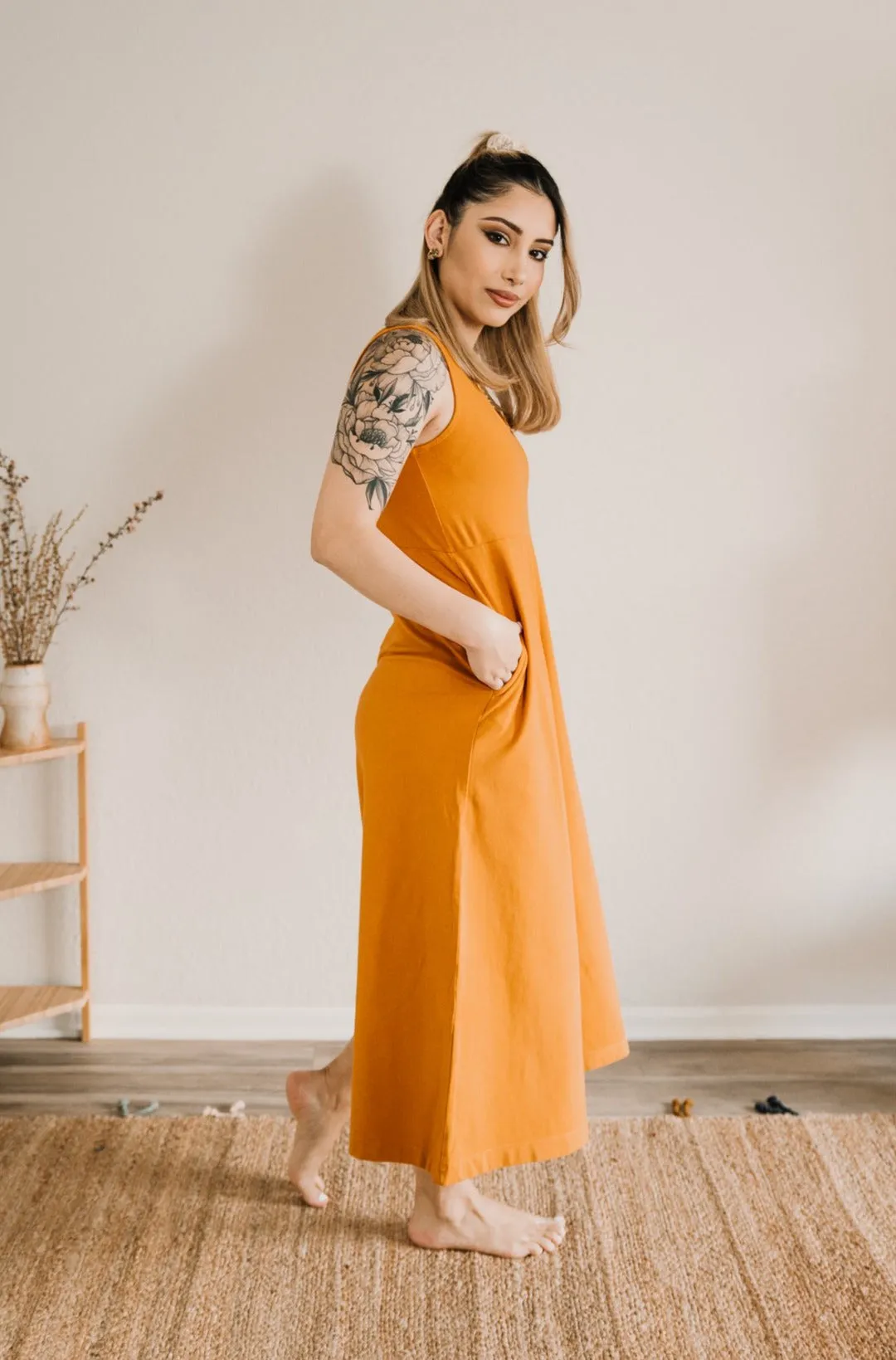 Lakeside Wide Leg Jumpsuit - Turmeric