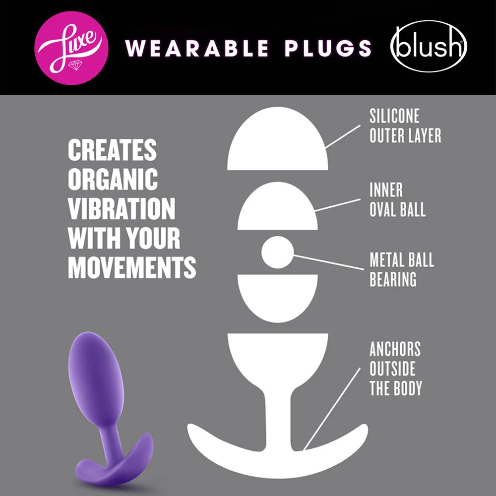 Luxe By Blush® | Wearable Vibra Slim Purple 4-Inch Anal Plug