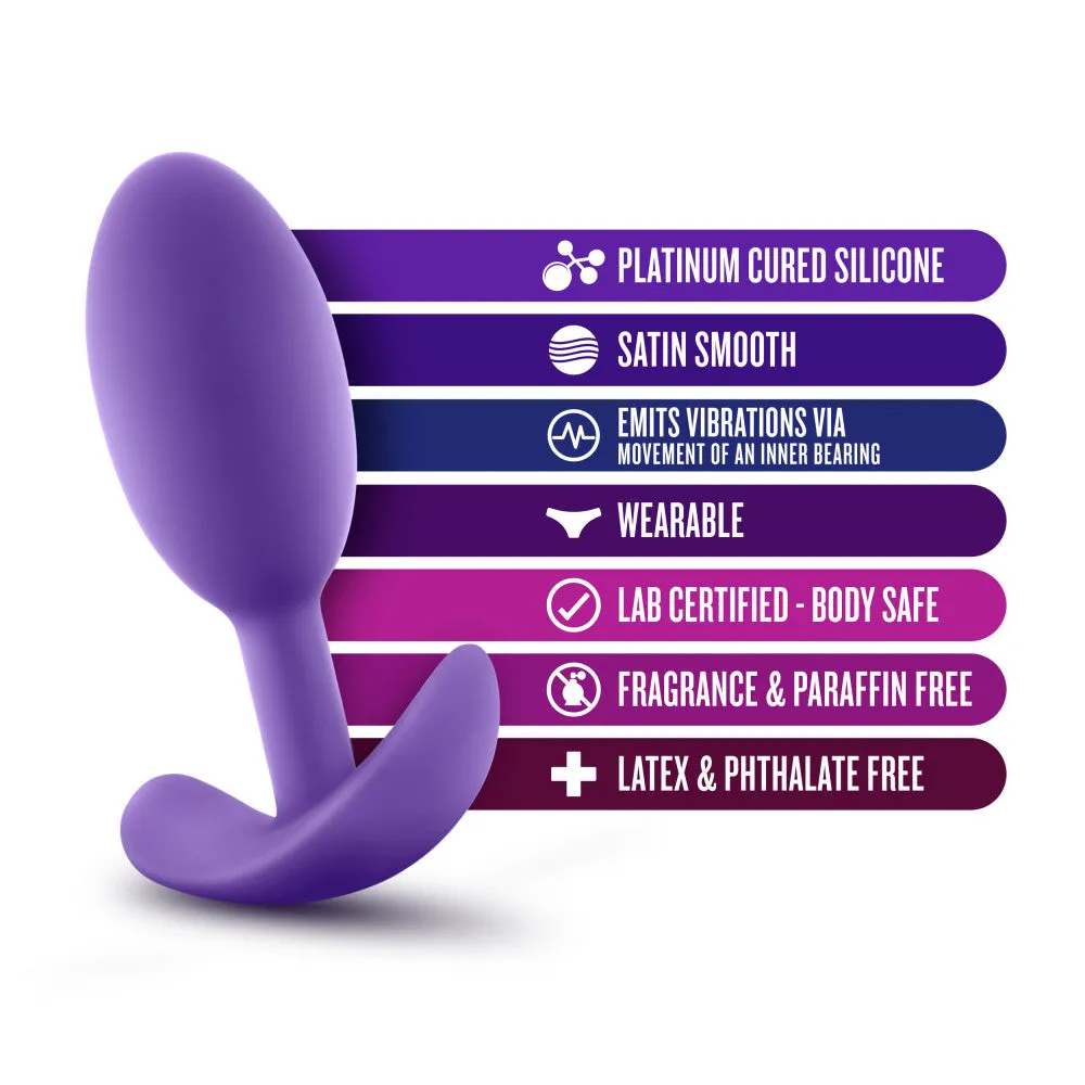 Luxe By Blush® | Wearable Vibra Slim Purple 4-Inch Anal Plug