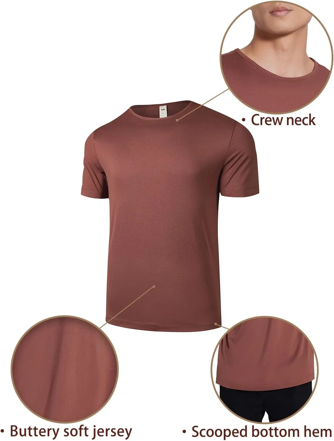 Men's Athletic Short Sleeve T-Shirt - Performance Quick Dry, UPF 50  Sun Protection Lightweight Gym Workout Shirt