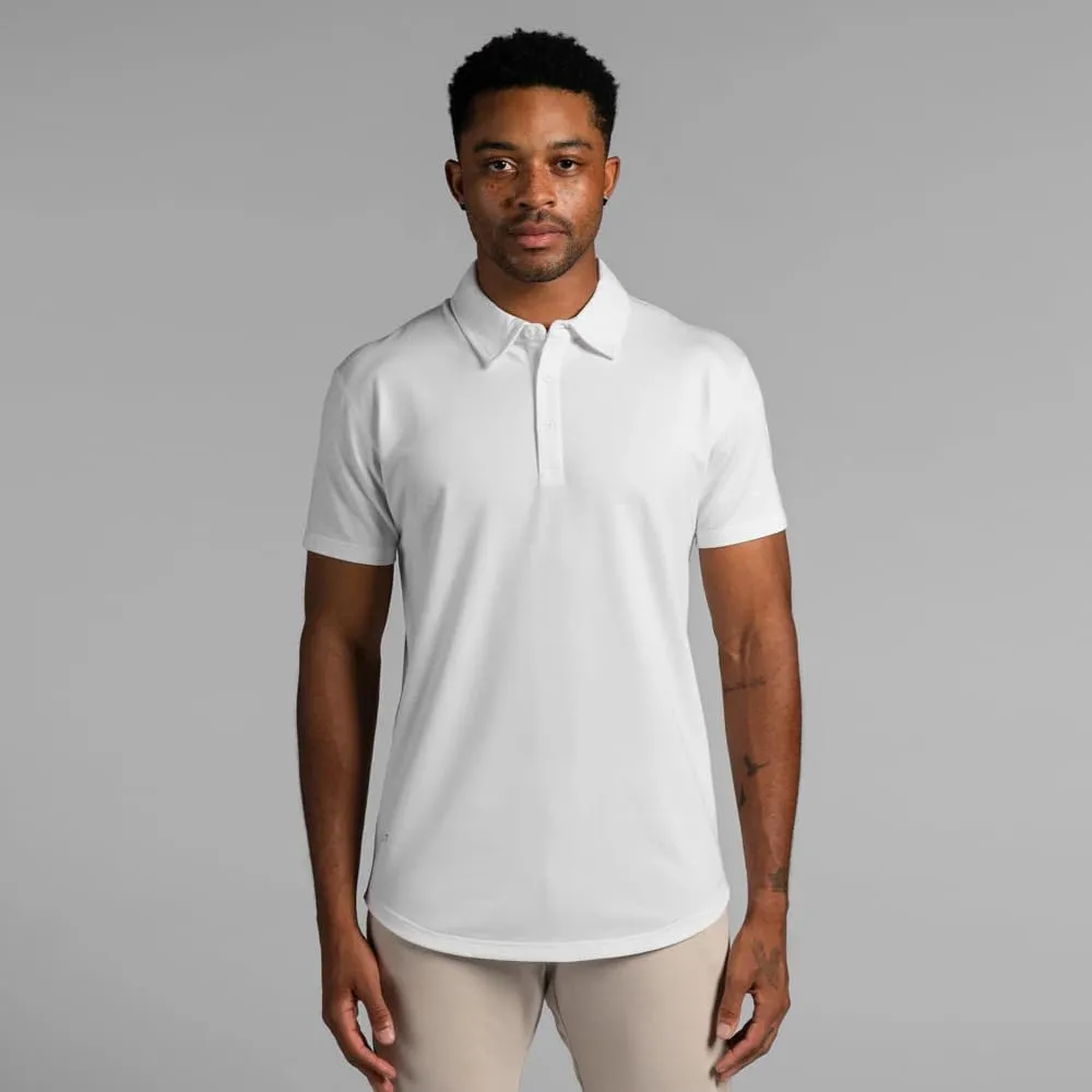Men's Drop-Cut Polo  Collared Casual Shirt for Men  Soft Polyester, Cotton, and Spandex Blend  Wrinkle Resistant