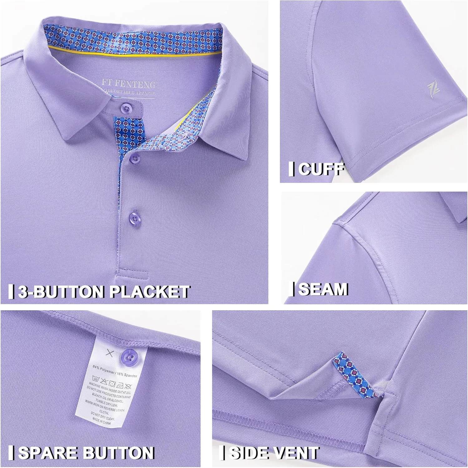 Mens Polo Shirts Short Casual Solid Stylish Dry Fit Performance Designed Collared Golf Polo Shirts for Men