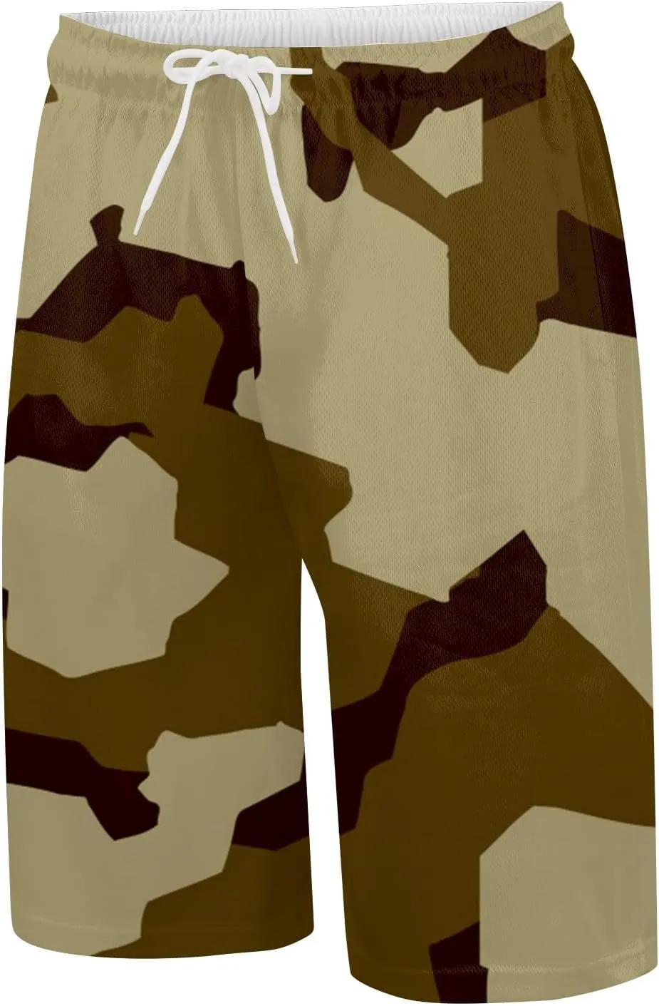 Mens Summer Casual Camo Shorts Drawstring Lightweight Outdoor Beach Shorts Loose Big and Tall Pants for Vacation