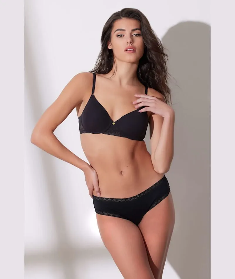 Natori Bliss Perfection Smooth Underwired T-Shirt Bra - Black