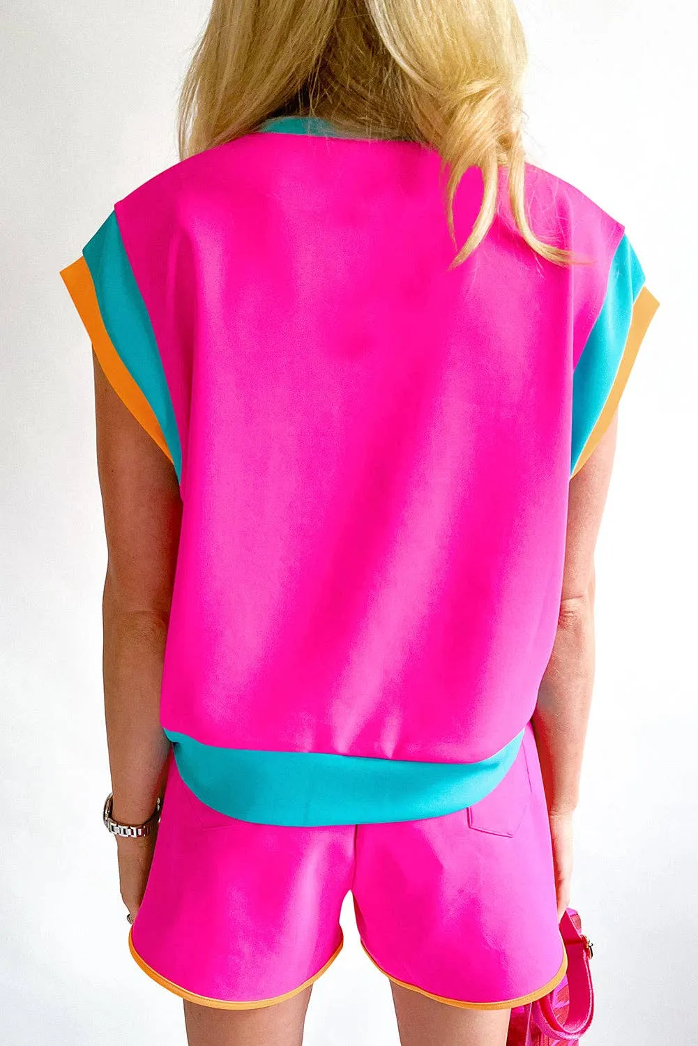 PB101 - Colorblock Tee and Shorts Set
