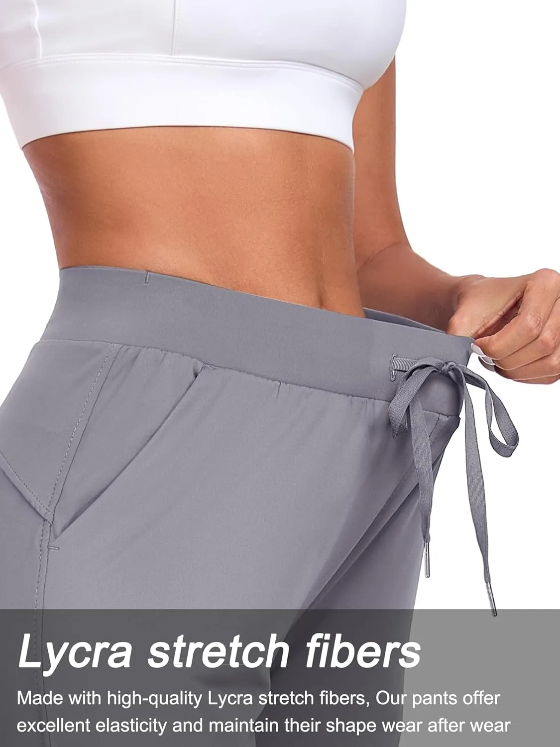 Rapoo 27"/29"/31" Soft, Skin-Friendly, and Highly Elastic Women's Joggers Sweatpants Pants with Pockets