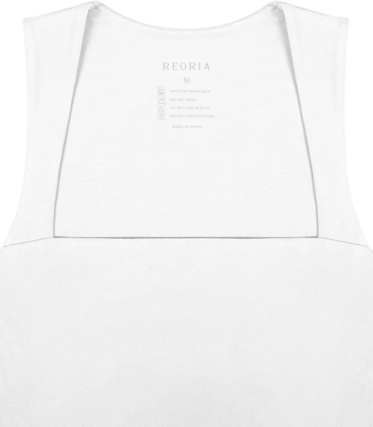 REORIA Butsmooth Women's Square Neck Going Out Crop Tops Double Lined Cute Basic Tank Tops 2025 Clothes