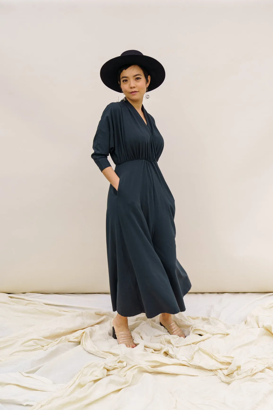 Sedona Dolman Sleeve Jumpsuit - Black Forest