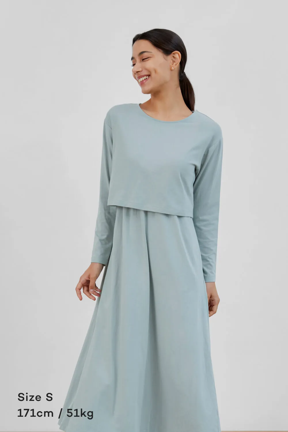SOFT MODAL Double Layer Nursing Dress