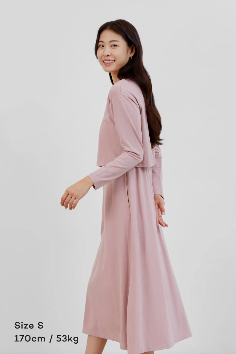 SOFT MODAL Double Layer Nursing Dress