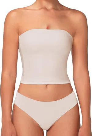 Sunzel Womens Strapless Sexy Tube Top Double Lined Sleeveless Crop Top Summer Basic Bandeau Tops for Layering or Going Out