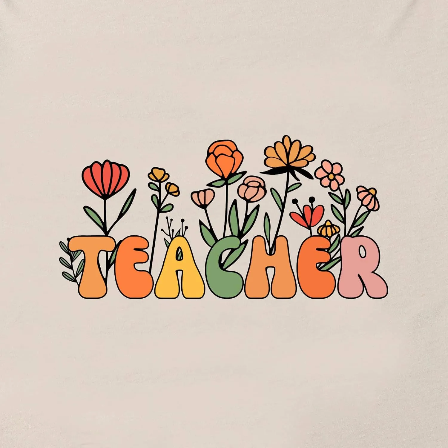 Women Flower Teacher Shirt Back to School Teaching Kindergarten Teacher Life Shirt Inspirational Letter Tee Tops