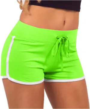 Womens Running Active Gym Shorts Yoga Short Pants Lightweight Drawstring Soft Stretchy Summer Slim Fit Lounge Shorts